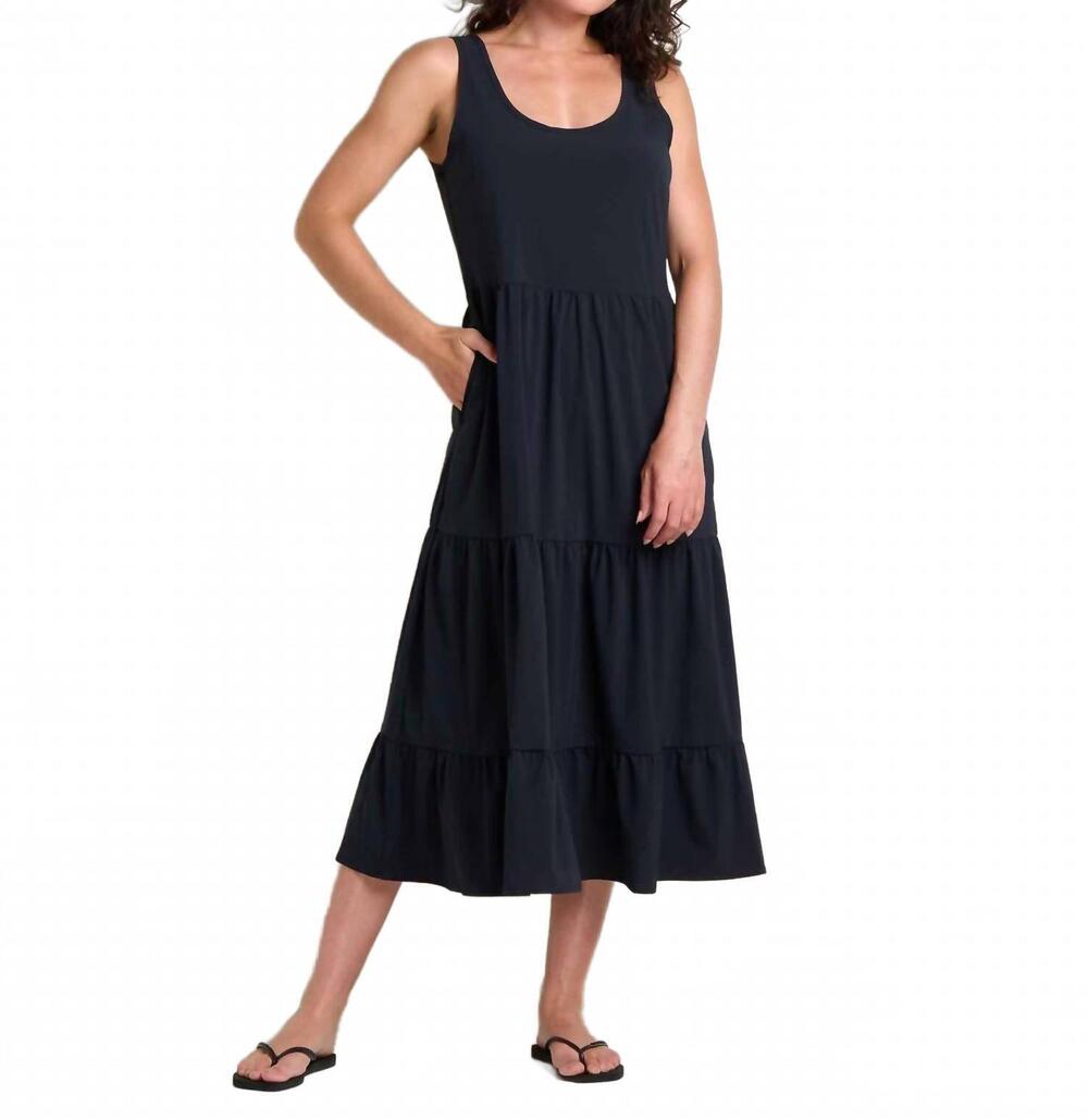 NEW TOAD&CO sunkissed susanna midi dress in black
